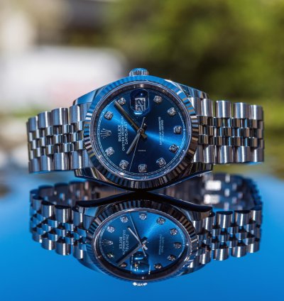 Rolex Datejust 36 126234 - Bright Blue Diamond Set Dial - Jubilee Bracelet
