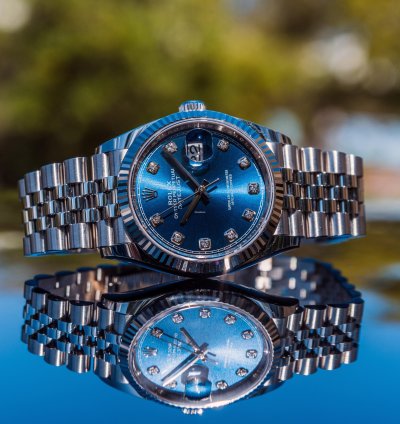 Rolex Datejust 36 126234 - Bright Blue Diamond Set Dial - Jubilee Bracelet