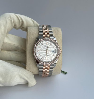 Rolex Datejust 36 126281rbr Palmeras Diamonds Dial Jubilee