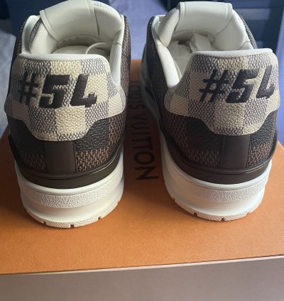 Louis Vuitton Brown Beige Damier Trainer Sneaker