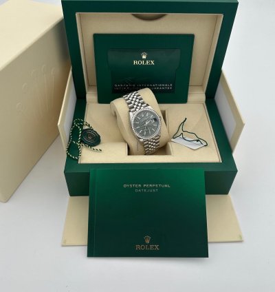Rolex Datejust 36 126284rbr 2024 Palm Diamond Bezel Discontinued Green Gr Unworn
