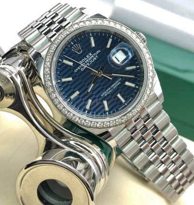 Rolex Datejust 36 126284rbr Blue Fluted Wave Motif Dial Jubilee 2021 New Model