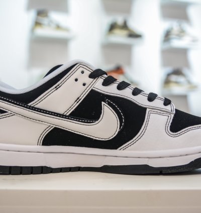 280 Nike Sb Dunk Low X Supreme Black And White Double Hook Fc1688-144 - H