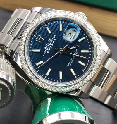 Rolex Datejust 36 126284rbr Blue Fluted Wave Motif Dial Oyster 2021 New Model