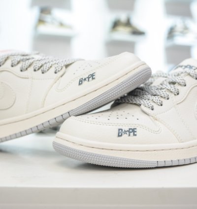 270 Bape X Air Jordan Aj1 Low Low-top Joint Custom Color Wg8850-003