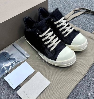Rick Owens Strobe Low black Fur