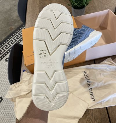 Louis Vuitton Fastlane Denim Blue Size 8 5lv9 5m New