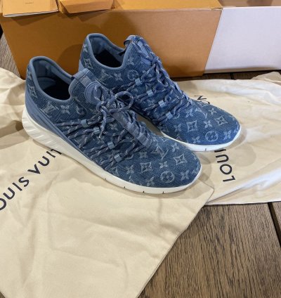 Louis Vuitton Fastlane Denim Blue Size 8 5lv9 5m New