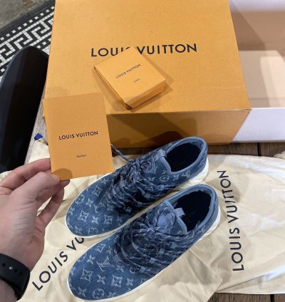 Louis Vuitton Fastlane Denim Blue Size 8 5lv9 5m New