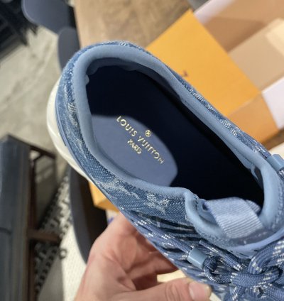 Louis Vuitton Fastlane Denim Blue Size 8 5lv9 5m New