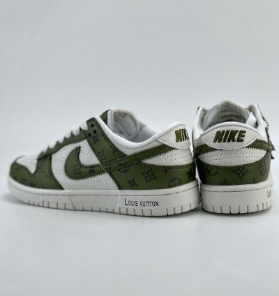 300 Nike Sb Dunk Low X Louis Vuitton White Green Full Print Dq1098-362 - Asw