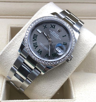 Rolex Datejust 36 126284rbr Wimbledon Oyster
