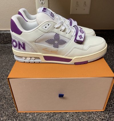 Louis Vuitton Fw21 Strap Trainer Purple Eggshell Lv8 5