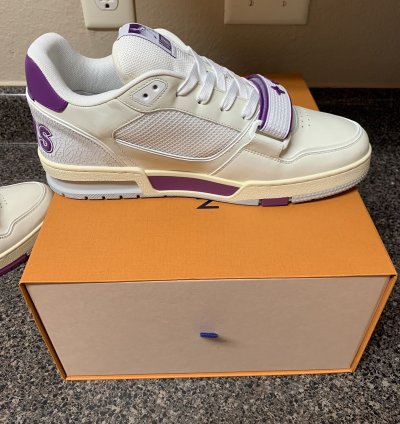 Louis Vuitton Fw21 Strap Trainer Purple Eggshell Lv8 5