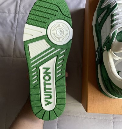 Louis Vuitton Green Denim Monogram Trainer Sneaker
