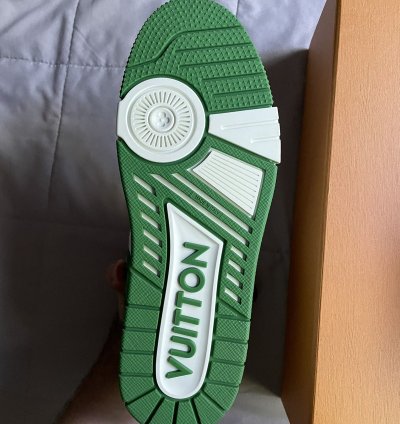 Louis Vuitton Green Denim Monogram Trainer Sneaker