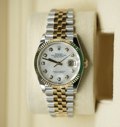 Rolex Datejust 36 2024 Datejust 36 Bi-metal Mop Diamond Dial Jubilee Bracelet Unworn Box Papers 126233