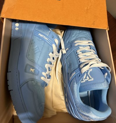 Louis Vuitton Logo Monogram Trainer Sneakers 12