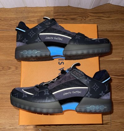 Louis Vuitton Lucien Clark Black Blue Skate Sneakers