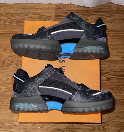 Louis Vuitton Lucien Clark Black Blue Skate Sneakers