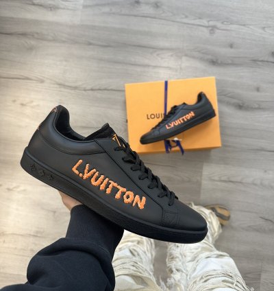 Louis Vuitton Luxembourg Low-top Sneaker Black Orange