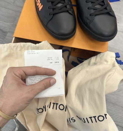 Louis Vuitton Luxembourg Low-top Sneaker Black Orange