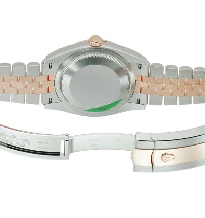Rolex Datejust 36 36mm Steel 18k Everose Gold Mop Diamond Dial Jubilee