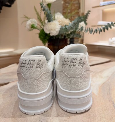 Lv Trainer White Calf Leather