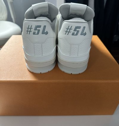 Lv Trainer White Calf Leather