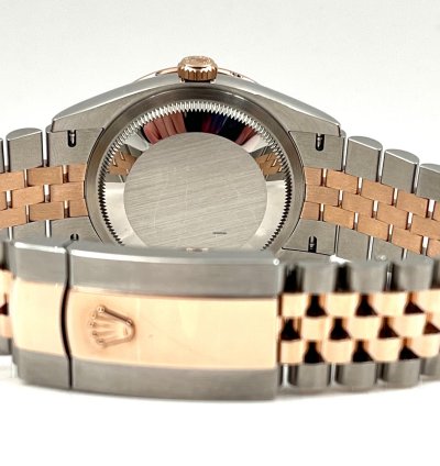 Rolex Datejust 36 36mm White Roman Dial Diamond Bezel Two Tone Jubilee Bracelet 126281rbr Unworn