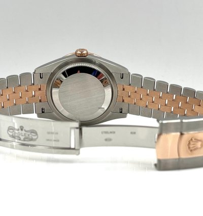 Rolex Datejust 36 36mm White Roman Dial Diamond Bezel Two Tone Jubilee Bracelet 126281rbr Unworn