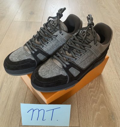 Louis Vuitton Lv 408 Trainer Grey Flannel Black