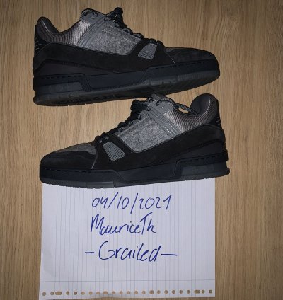 Louis Vuitton Lv 408 Trainer Grey Flannel Black