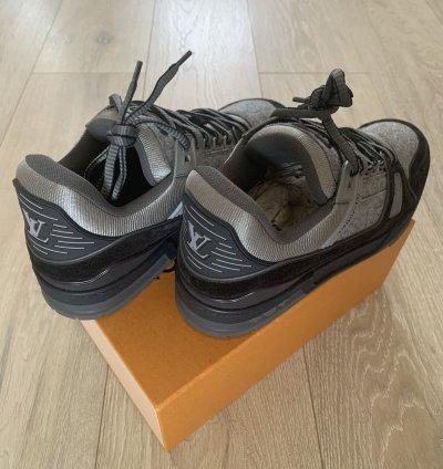 Louis Vuitton Lv 408 Trainer Grey Flannel Black