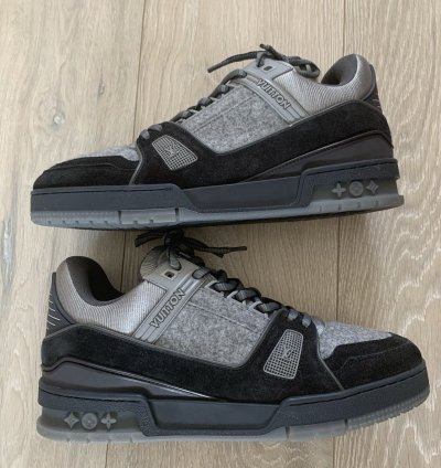 Louis Vuitton Lv 408 Trainer Grey Flannel Black