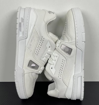 Lv Trainer White Calf Leather