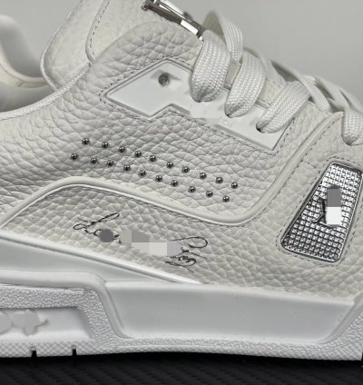 Lv Trainer White Calf Leather