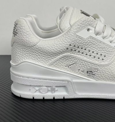 Lv Trainer White Calf Leather