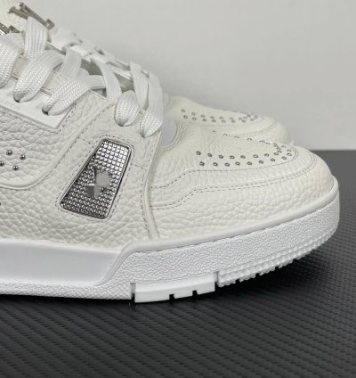 Lv Trainer White Calf Leather