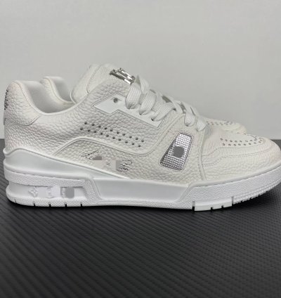 Lv Trainer White Calf Leather