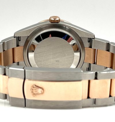 Rolex Datejust 36 36mm White Roman Dial Diamond Bezel Two Tone Oyster Bracelet 126281rbr Unworn