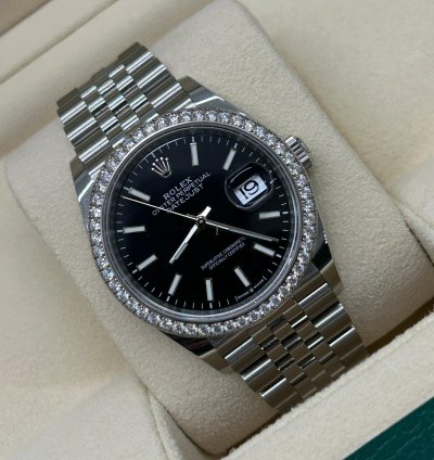 Rolex Datejust 36 Black Dial Diamonds - Ref 126284rbr - New 2023