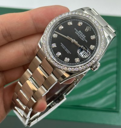 Rolex Datejust 36 Black Diamonds Oys