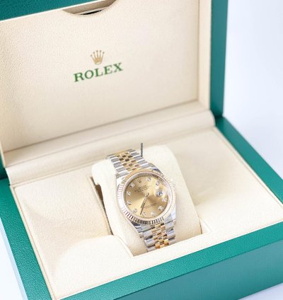 Rolex Datejust 36 Champagne Dial With Diamonds