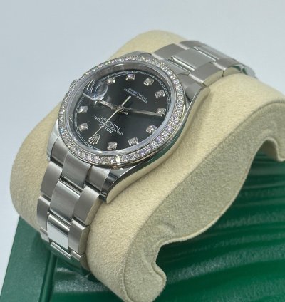Rolex Datejust 36 Diamonds Black Oys