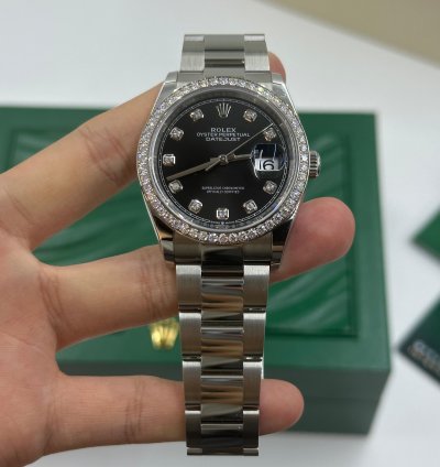 Rolex Datejust 36 Diamonds Black Oys