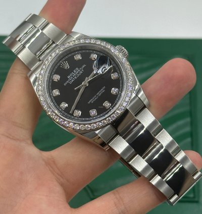 Rolex Datejust 36 Diamonds Black Oys