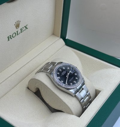 Rolex Datejust 36 Diamonds Black Oys