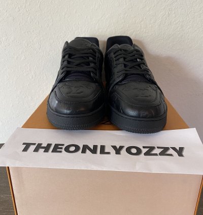 Louis Vuitton Lv Trainer Black Embossed Lv 11 Us 12