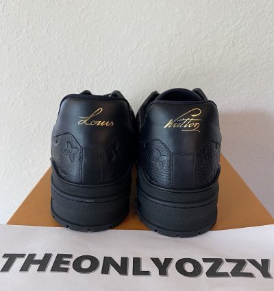 Louis Vuitton Lv Trainer Black Embossed Lv 11 Us 12